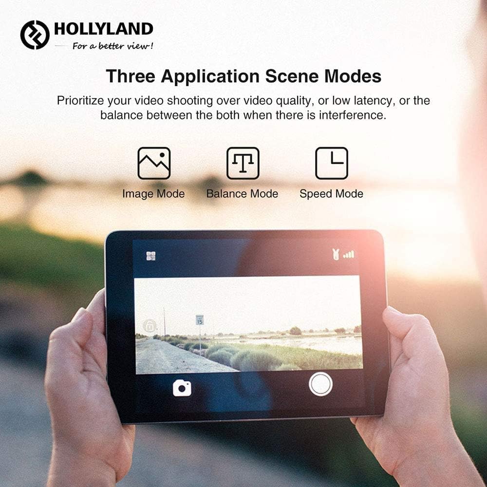 Hollyland Mars 400S Wireless SDI/HDMI Video Transmitter and Receiver for DSLR Camera, 0.1s Low Latency & 400ft Long Range