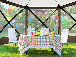 COBIZI 12x12ft Pop up Gazebo Screen Tent Screen House for Camping, Camping Outdoor Screened Gazebo, Canopy Tent