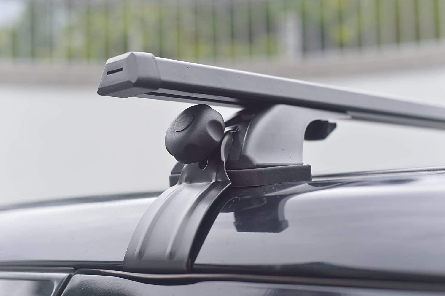 MPH Production 2Pcs 48" (120cm) Universal Fit Black Adjustable Aluminum Window Frame Roof Rack Rail Cross Bars Utility Cargo Carrier with 3 Pairs of