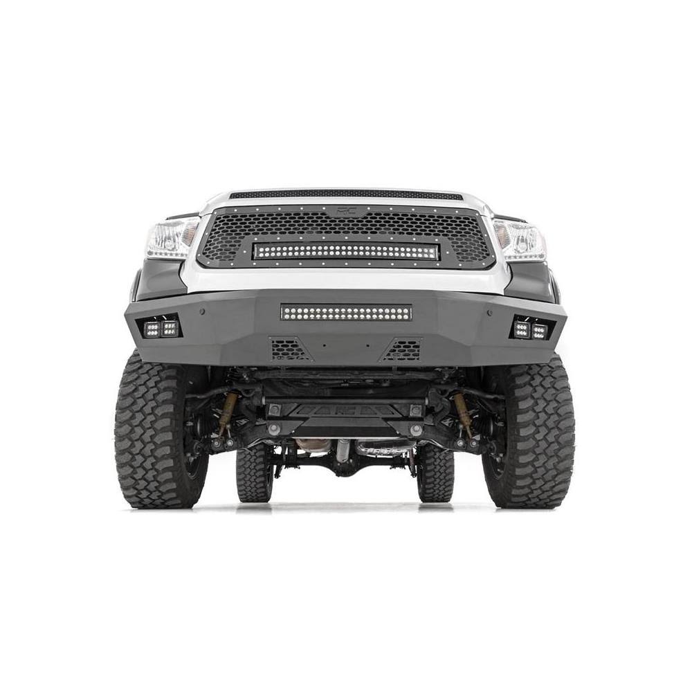 Rough Country 70224 Toyota Mesh Grille w/30in Dual Row Black Series LED w/ Amber DRL (14-17 Tundra)