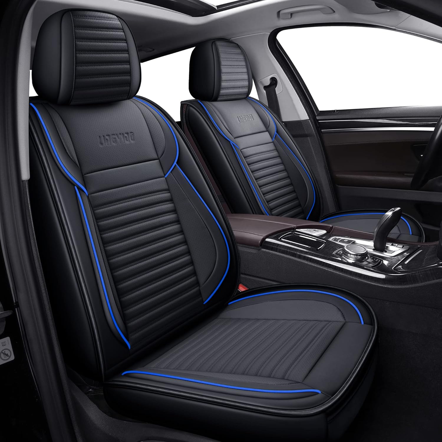 LINGVIDO Breathable and Waterproof Faux Leather Automotive Seat Covers for Cars SUV Pick-up Truck Sedan