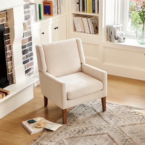 COLAMY Modern Wingback Living Room Chair, Upholstered Fabric Accent Armchair