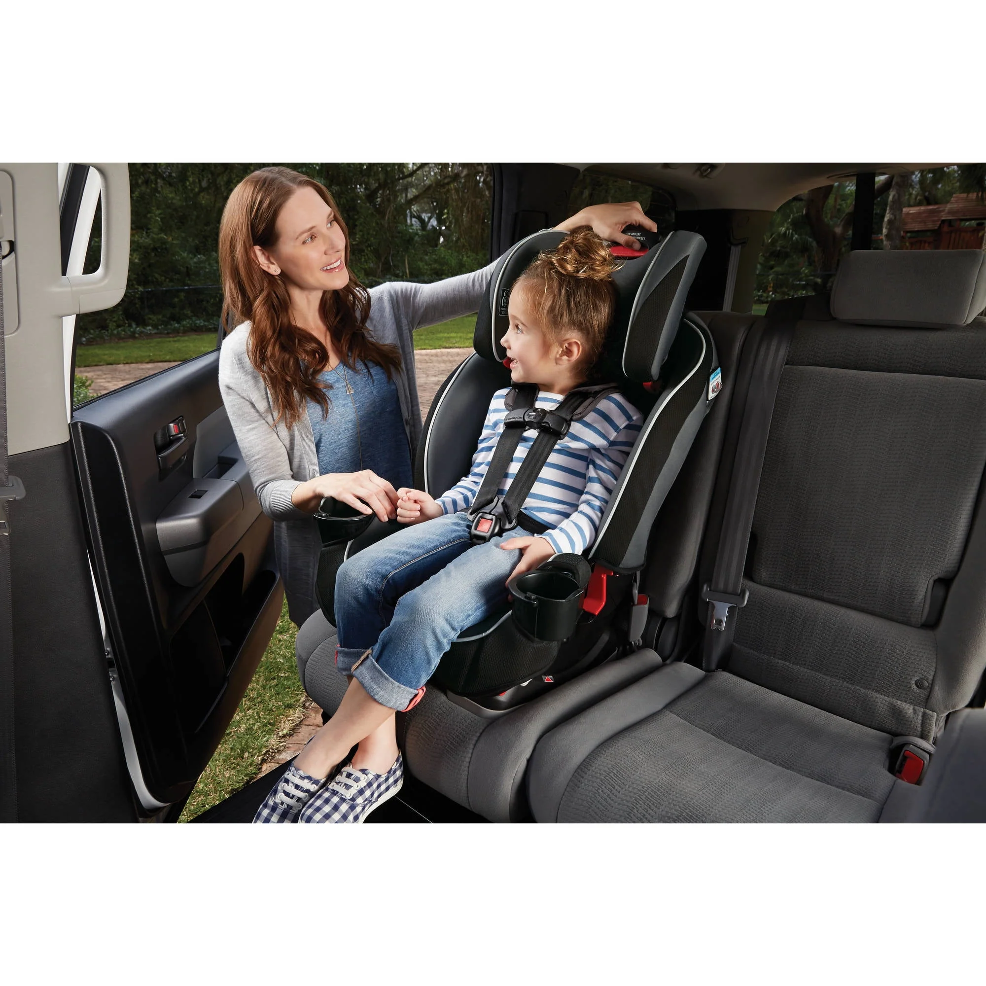 Graco SlimFit 3-in-1 Car Seat, Saves Space in Your Back Seat, Anabele