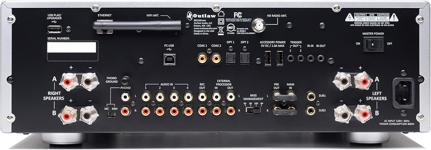 RR 2160 Mk II Retro Stereo Receiver | Class AB | Internet Radio Now with WiFi | HD FM Tuner | Coax, Optical