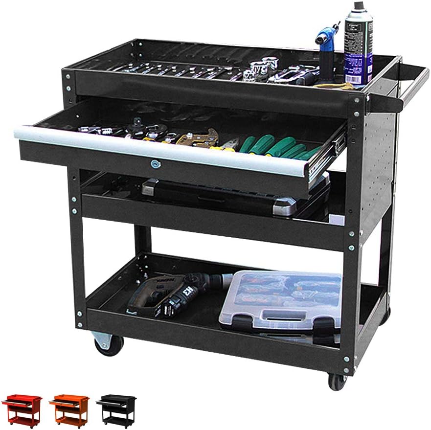 Big Tool Cart,4-Wheel Tool Cart,Rolling Tool Cart,Big Tool Storage Cart,Tool Cart with Ball-Bearing Slides