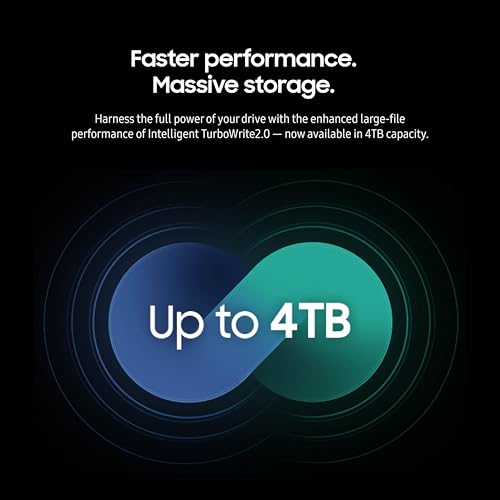 Samsung 990 EVO Plus SSD 4TB, PCIe Gen 4x4 | Gen 5x2 M.2, Speeds Up-to 7,250 MB/s, Upgrade Storage for PC/Laptops