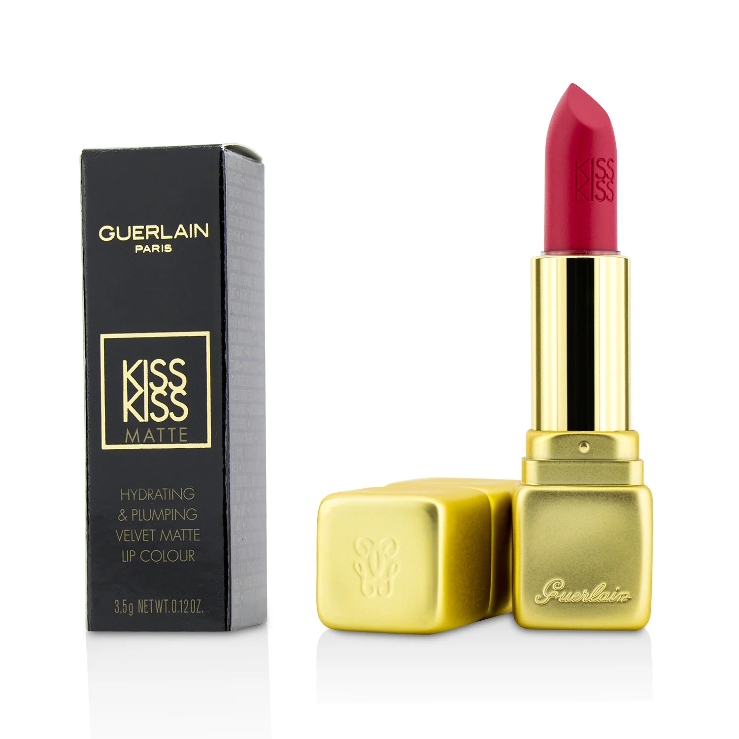 Guerlain KissKiss Matte Hydrating Matte Lip Colour - # M376 Daring Pink  3.5g/0.12oz