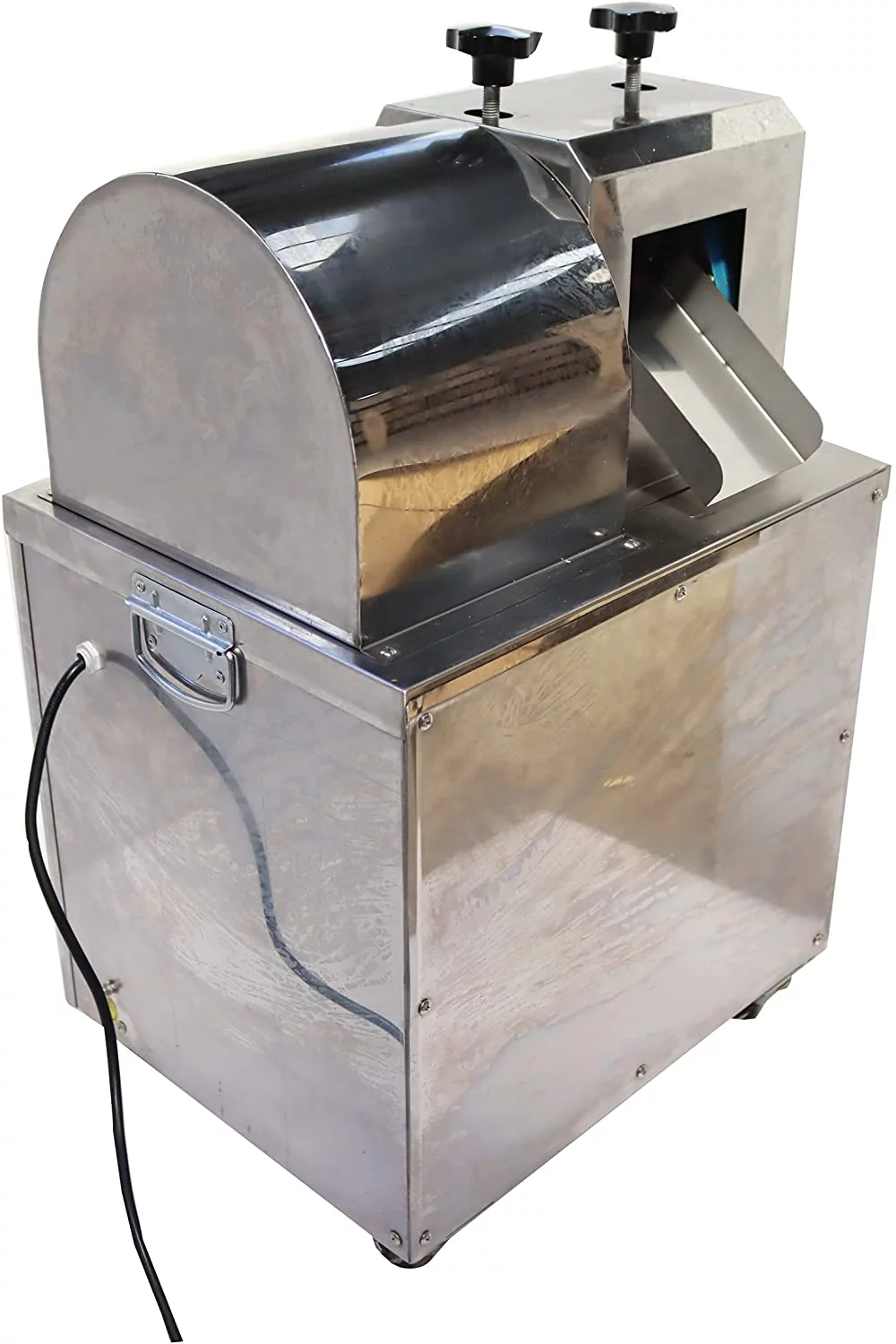INTSUPERMAI Electric Sugar Cane Ginger Press Juicer Sweet Sorghum Juice Extractor Stainless Steel 3 Rollers
