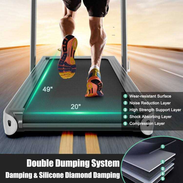 Costway 4.75HP 2 In 1 Folding Treadmill with Remote APP Control - Sports Supplies Online Store