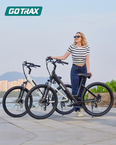 Gotrax Dolphin 26" Electric Bike, Max Range 30Miles(Pedal-assist1) & 20Mph Power by Peak 500W, 5 Pedal-Assist Levels & Front Suspension