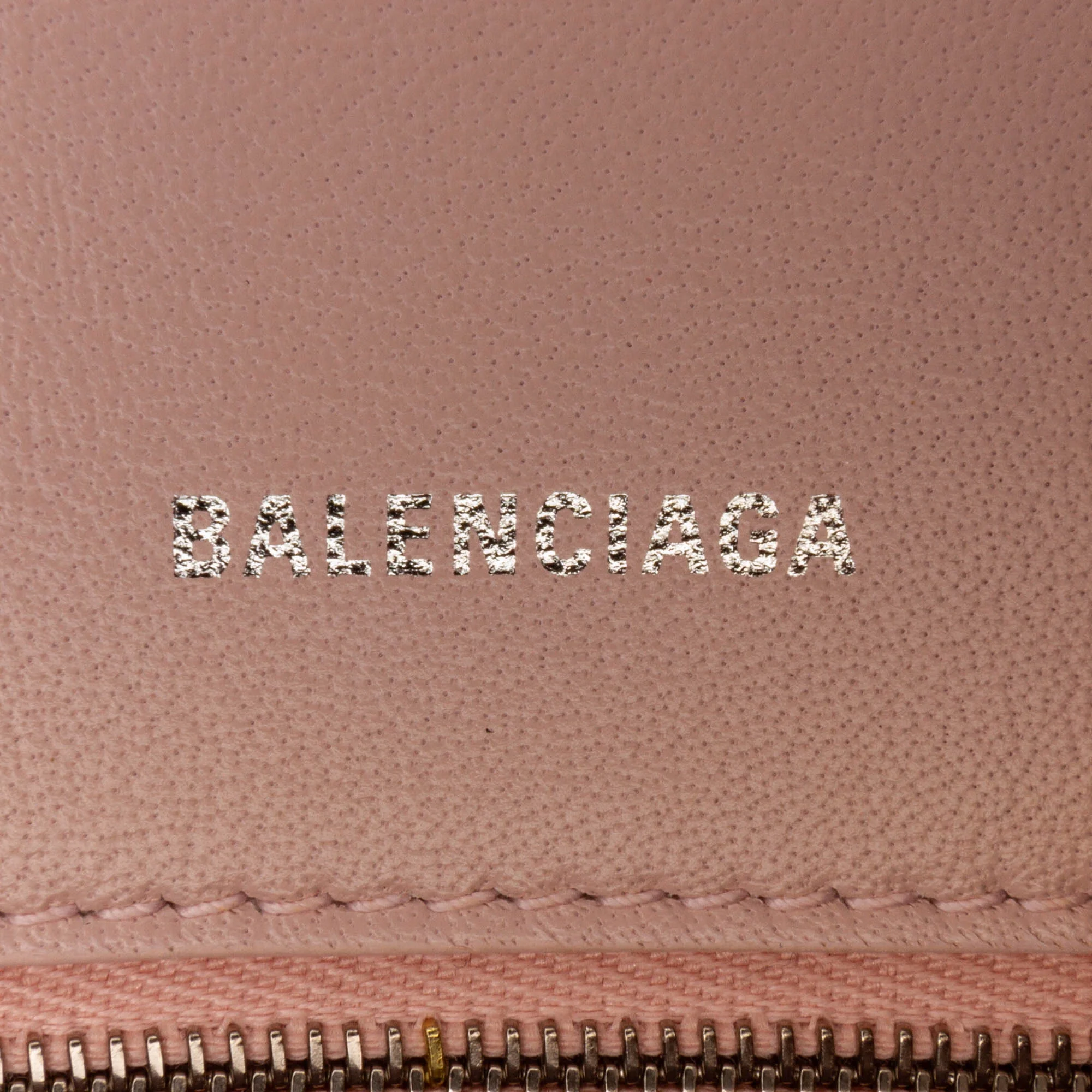 Pre-Owned Authenticated Balenciaga Hourglass S Satchel Calf Leather Pink Unisex (Good)