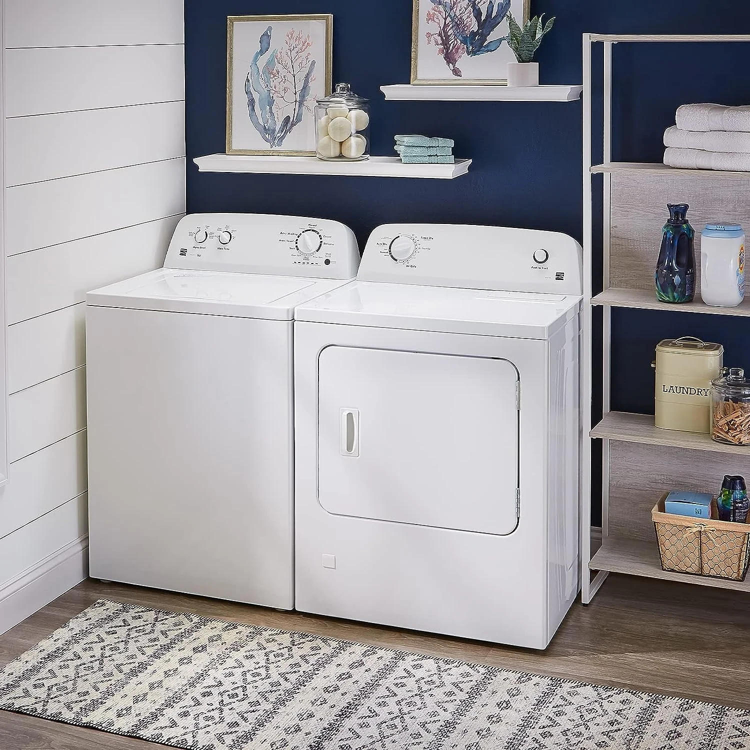 Kenmore Electric Dryer, Wrinkle Guard & Auto Dry, 6.5 Cu. ft. Capacity, White, 43H x 29W x 28D