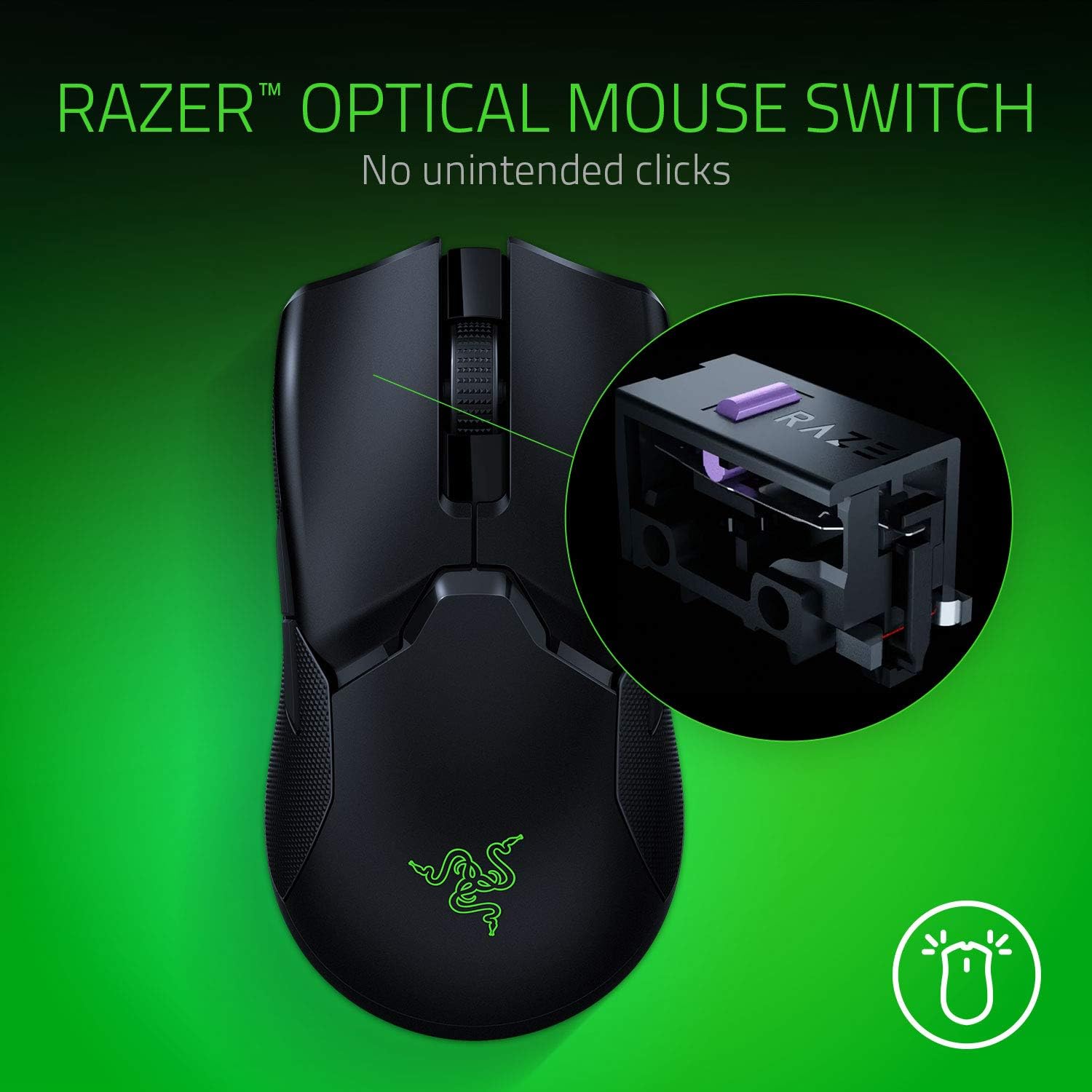 Razer Viper Ultimate Hyperspeed Lightweight Wireless Gaming Mouse & RGB Charging Dock: Fastest Gaming Mouse Switch - 20K DPI Optical Sensor