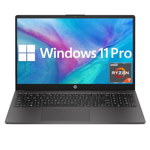 HP 255 G10 Business Laptop 2025 Updated, 15.6" FHD, AMD Ryzen 7 7730U (64GB RAM | 2TB SSD), Numeric Keypad, Webcam, Windows 11 Pro