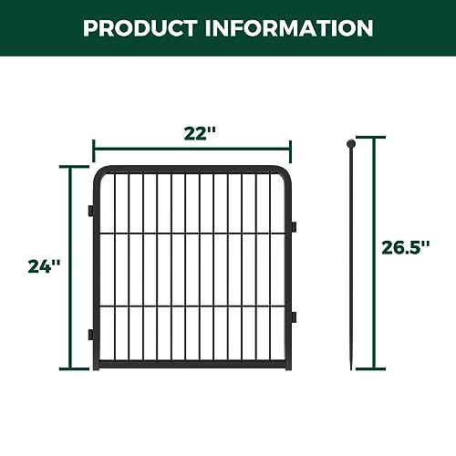 FXW Rollick Dog Playpen for Yard, RV Camping, 32 inch 16 Panels for Small and Medium Dogs│Patented