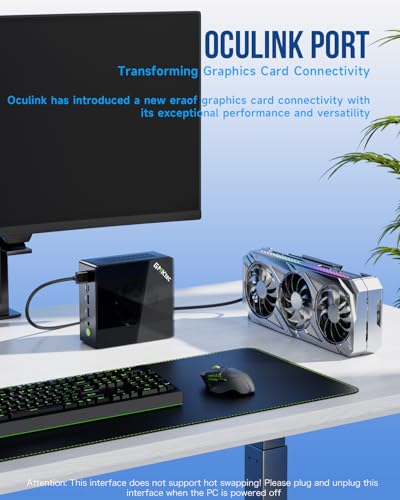 GMKtec M5 Plus Gaming Mini PC Ryzen 7 5825U (Upgraded 7430U/ 5700U), 32GB RAM 1TB SSD Dual NIC LAN 2.5GbE Desktop Computers Office Home