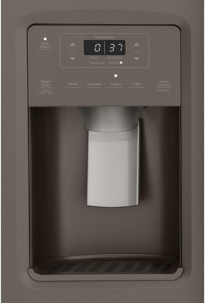 GE GZS22IMNES 36" Counter-Depth Side-by-Side Refrigerator with 21.8 Cubic. ft. Capacity, External Ice and Water Dispenser