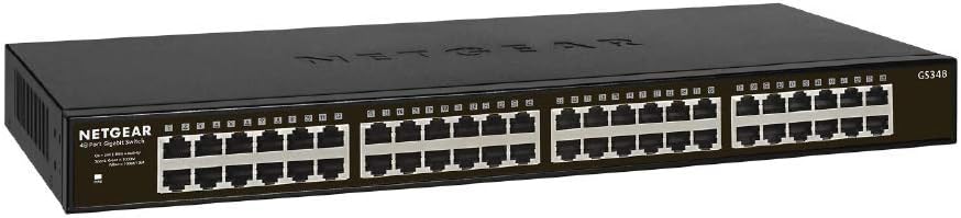 NETGEAR 24-Port Gigabit Ethernet Unmanaged Switch (GS324) - Desktop, Wall, or Rackmount, Silent Operation