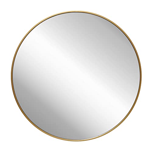 Gold Circle Wall Mirror 36 Inch Round Wall Mirror for Entryways, Washrooms, Living Rooms and More (Gold, 36")