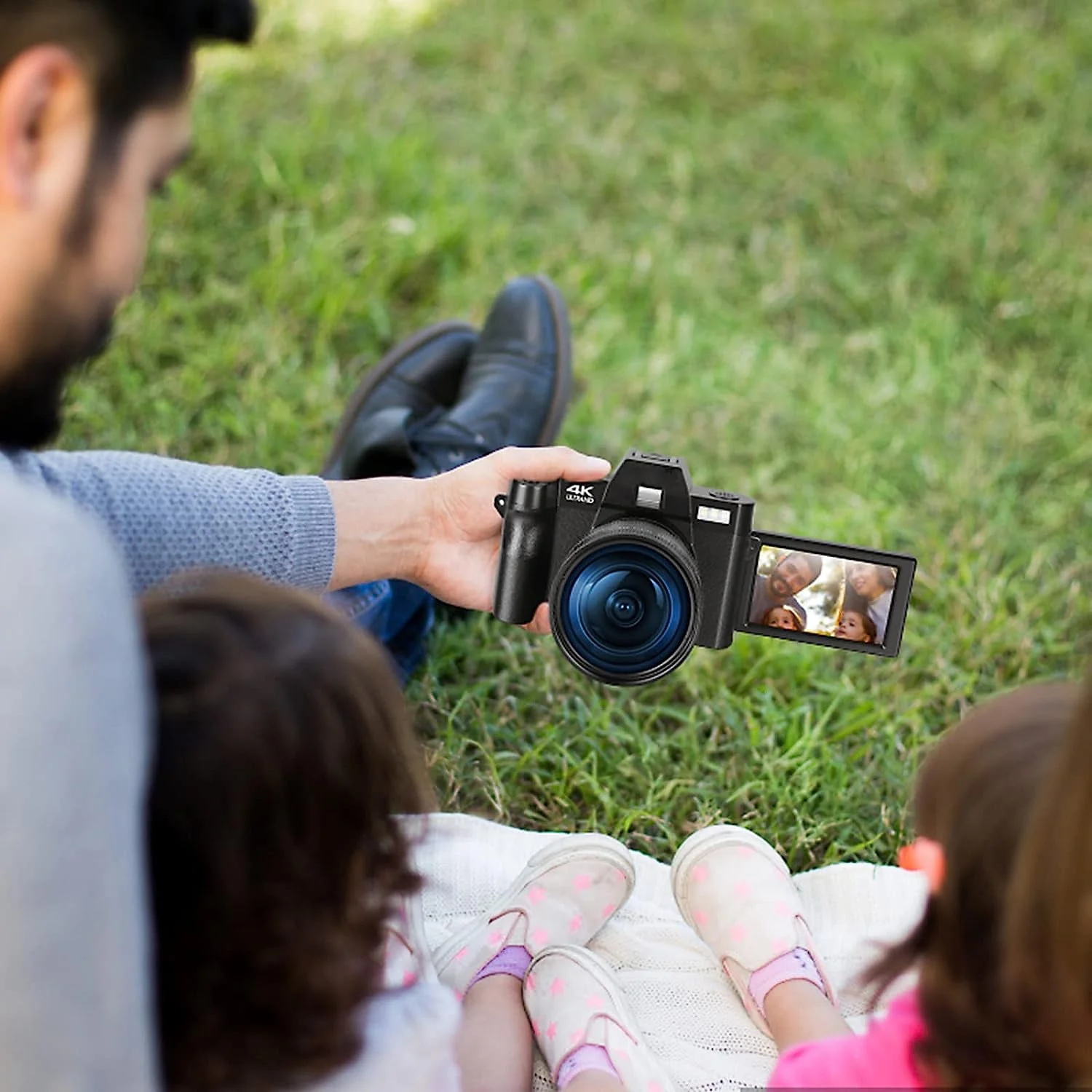 NBD Digital Camera 4K Ultra HD 48MP All-in-One Vlogging Camera with Wide Angle Lens, Digital Zoom 16x and 3 Screen