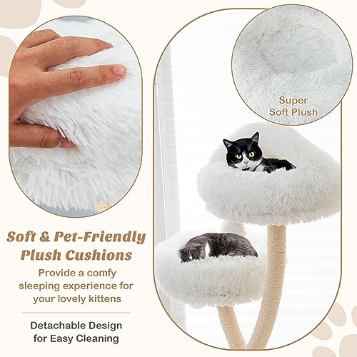 PETSITE 70" Tall Cat Tree, Cat Tower with Scratching Posts and Board