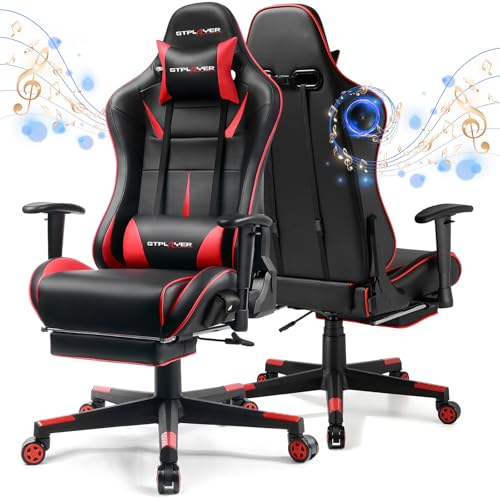 GTPLAYER Gaming Chair with Speakers, Music Gaming Recliner Chair for Adults and Kids