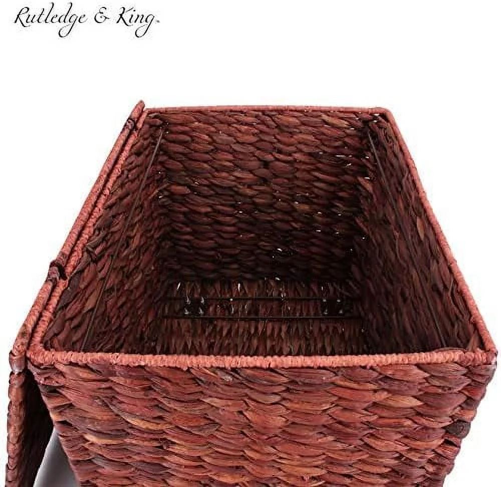CGFHYP Seagrass Rolling File Cabinet - Home Filing Cabinet - Hanging File Organizer - Home and Office Wicker File Cabinet