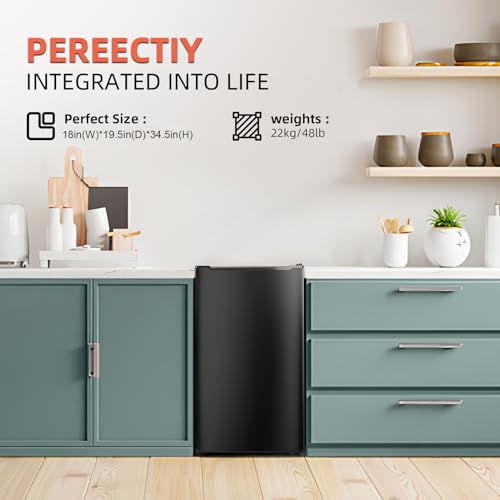 Maine Upright Freezer 3.6 Cu.Ft Mini Freezer with Reversible Stainless Steel Door Freestanding Compact Freezer with 3 Adjustable Thermostat