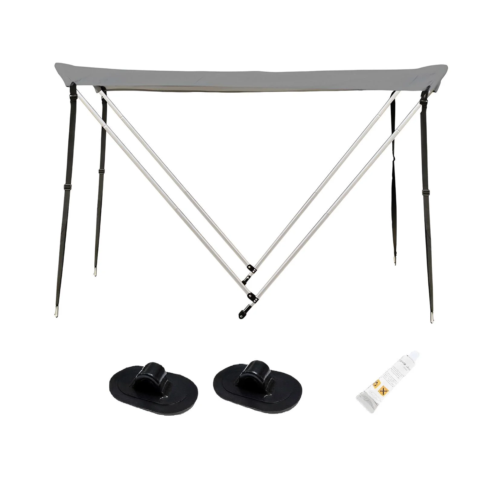 Boat Canopy with Adjustable Strap Foldable Tent Bimini Top Replacement Cover 3PCS