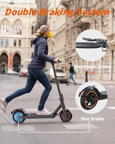 Electric Scooter for Adults, Powerful 500W/1500W Peak Motor, 8.5"/10" Tires, Max 21/28/35 Miles Long Range, Top Speed 19/21/25 MPH, APP