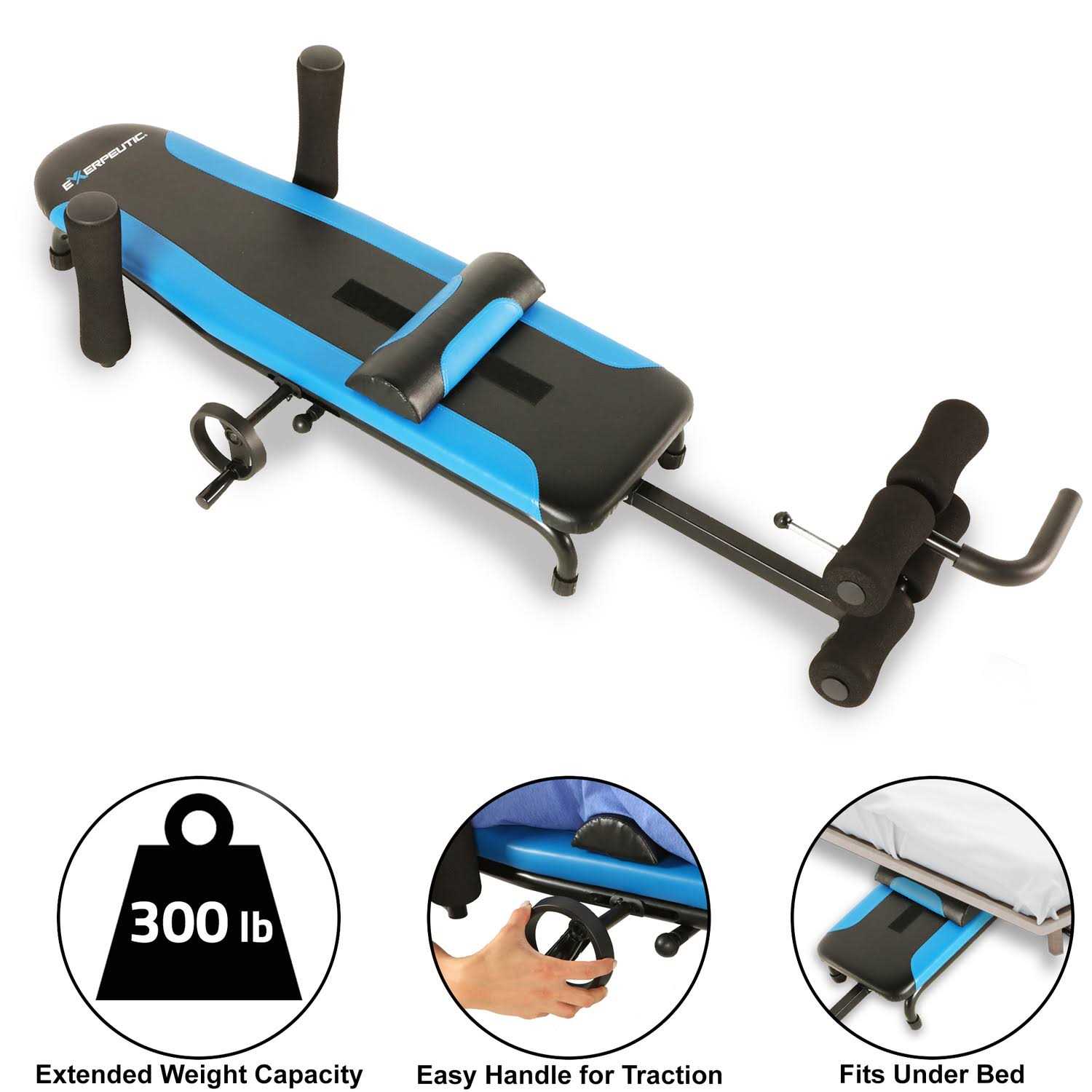 Exerpeutic 100 Back Stretch Traction Table Inversion Alternative with 300 Lbs. Weight Capacity - Sports Supplies Online Store