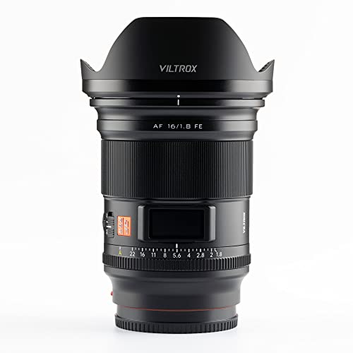 Viltrox AF 16mm F1.8 Full Frame Autofocus Camera Lens Built-in LCD Screen Compatible with Sony E-Mount Mirrorless Cameras a7 a7II a7III a7R a7RII