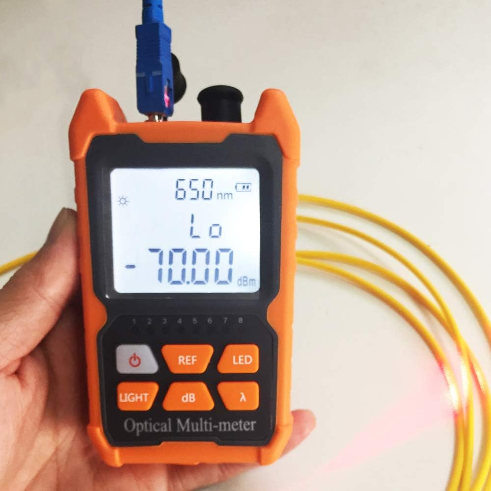 D YEDEMC Mini Optical Fiber Power Meter FC/SC/ST universal interface Fiber Tester Built-in 10Mw Visual Fault Locator Li-ion Battery USB Charge