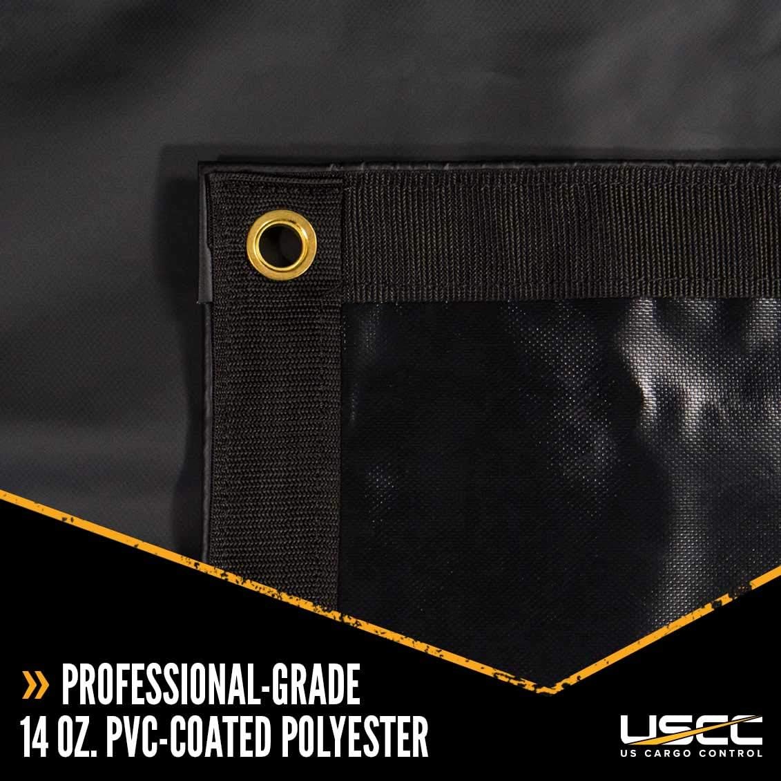 US Cargo Control Lightweight Lumber Tarp - 24 Feet x 18 Feet with 8 Foot Drop and Flap - Durable Protection for Your Flatbed Trailer Cargo