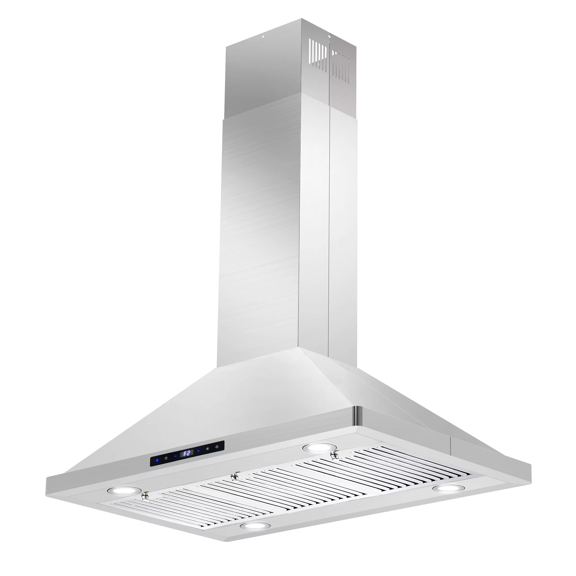 Cosmo 3 Piece Kitchen Appliance Packages with 36" Freestanding Gas Range Kitchen Stove 36" Island Range Hood & 48 Bottle Freestanding Wine