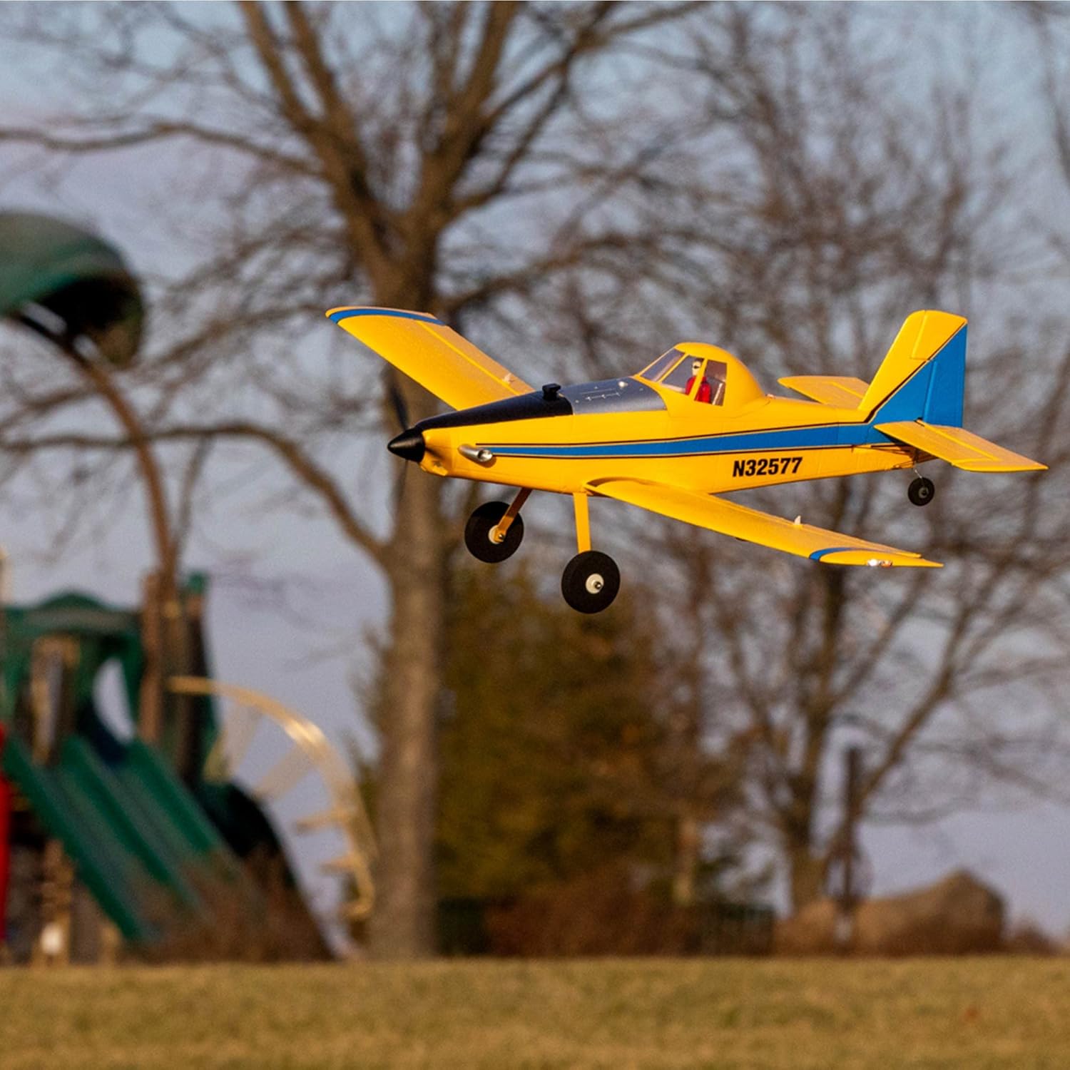 E-flite RC Airplane UMX Air Tractor Bind-N-Fly Basic Transmitter Battery and Charger Not Included with AS3X and Safe Select EFLU16450 Airplanes B&F