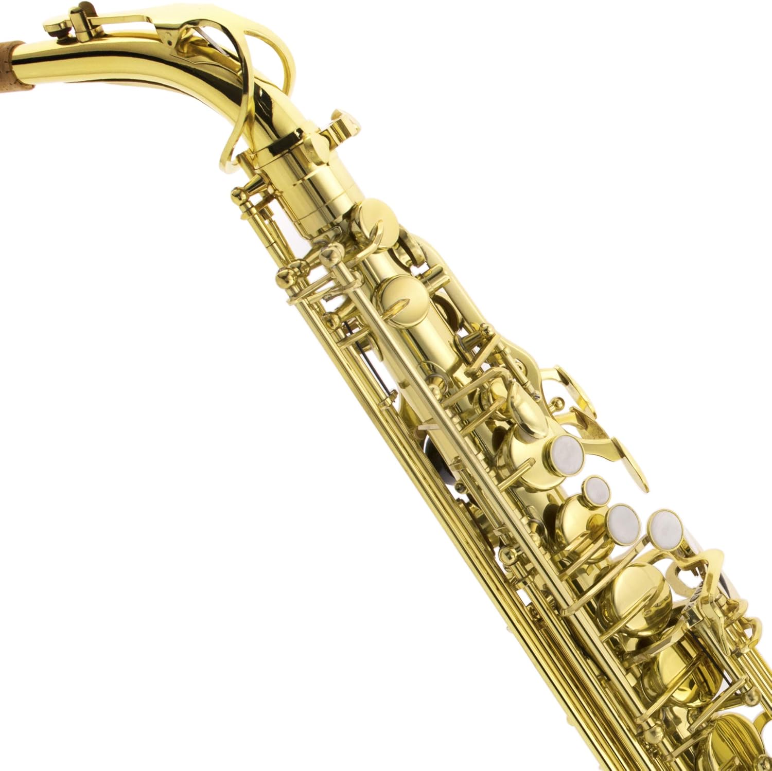 Mendini By Cecilio Alto Saxophone - E Flat Saxophones w/Case, Mouthpiece, Stand, Reeds & Cloths