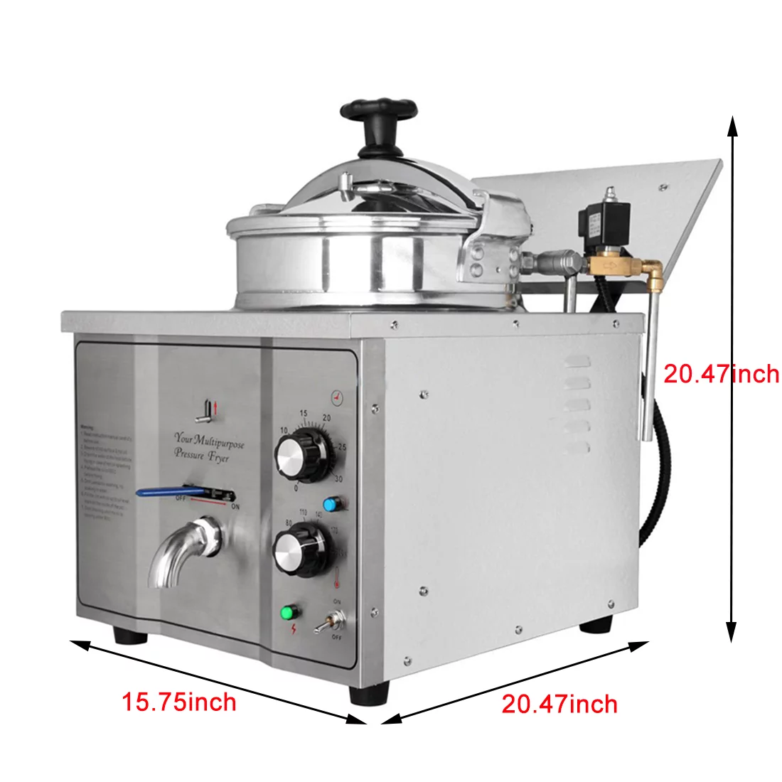 PreAsion 16L Commercial Electric High Pressure Chicken Fryer Machine