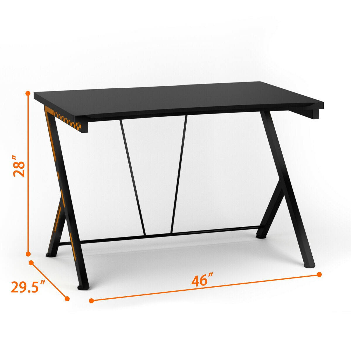Costway Gaming Desk Computer Desk PC Laptop Table Workstation Home Office Ergonomic New, Black