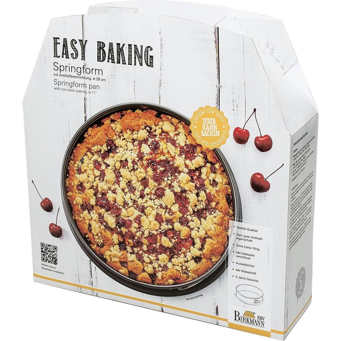 Birkmann Easy Baking Springform Pan, Stainless Steel, Grey, 28 cm