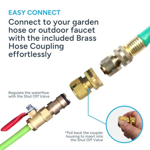 30 Feet Reach Solar Panel Cleaning Brush & Pole Water Fed Pole Kit