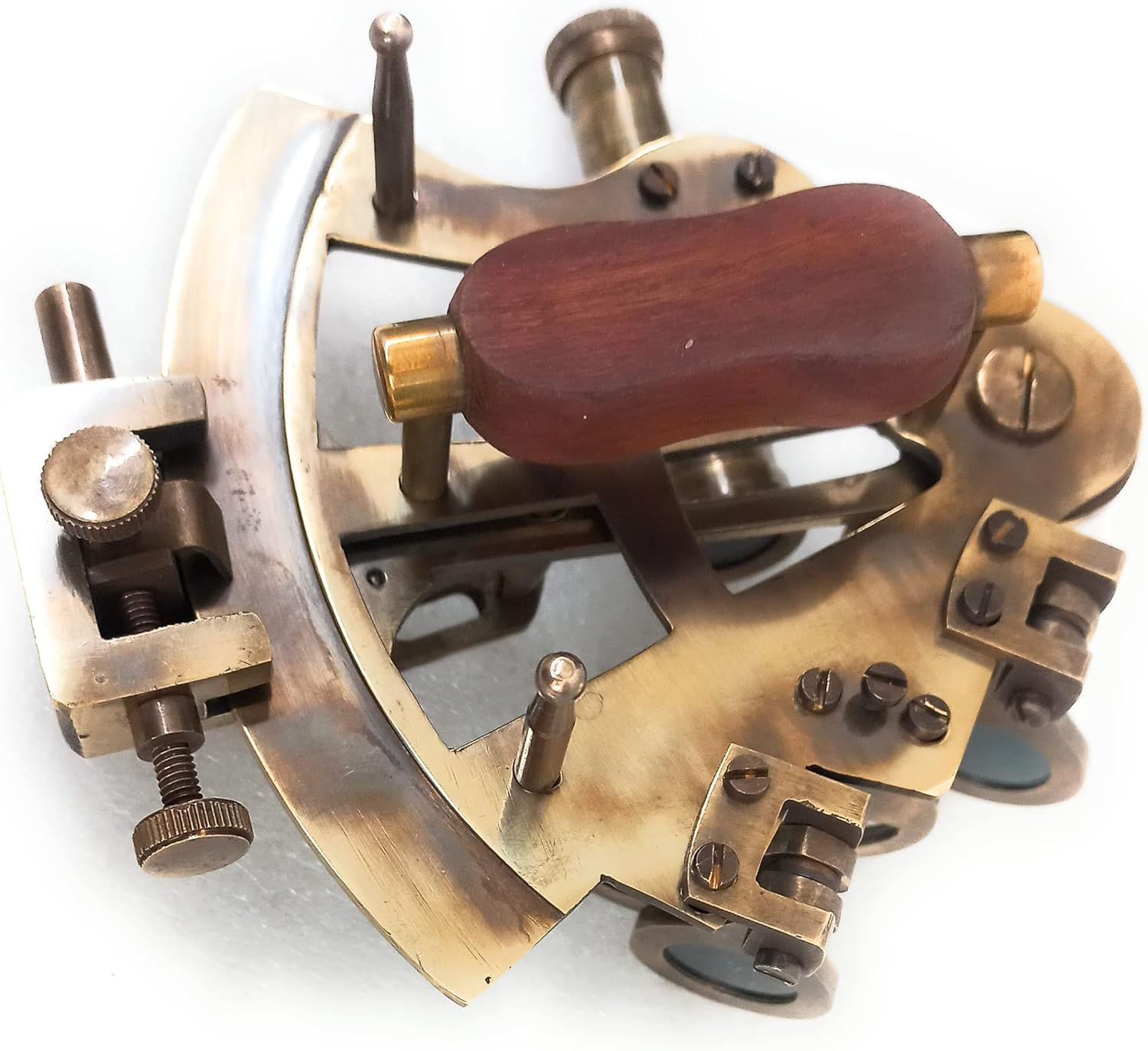 ALADEAN Marine Sextant | Vintage Navigation Instruments Antique Astrolabe | Ship Captain Nautical Brass Sextant Gift Box Pack of 2