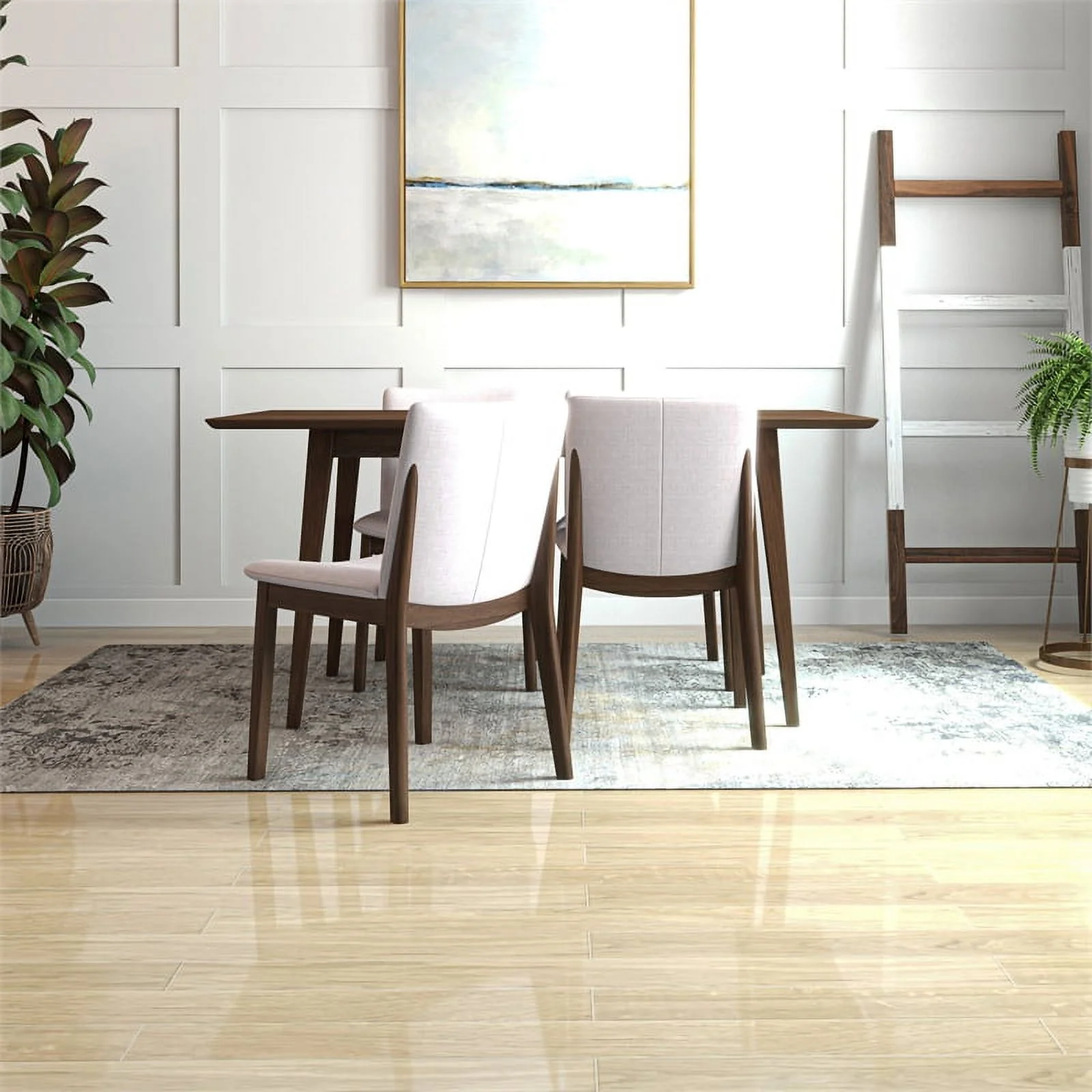 Bridget Mid Century Modern Dining Room Table Set for 4