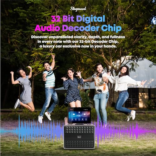 Karaoke Machine for Adults, with Lyrics Display, Smart Portable Big Bluetooth Speaker 2 Wireless Microphones