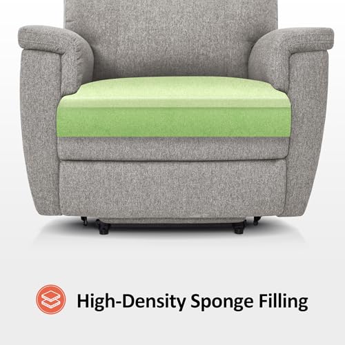 MCombo Power Lift Recliner Chair with Massage and Dual Heating, Adjustable Headrest, Extended Footrest for Elderly People, Fabric R7605 (Dark Grey)