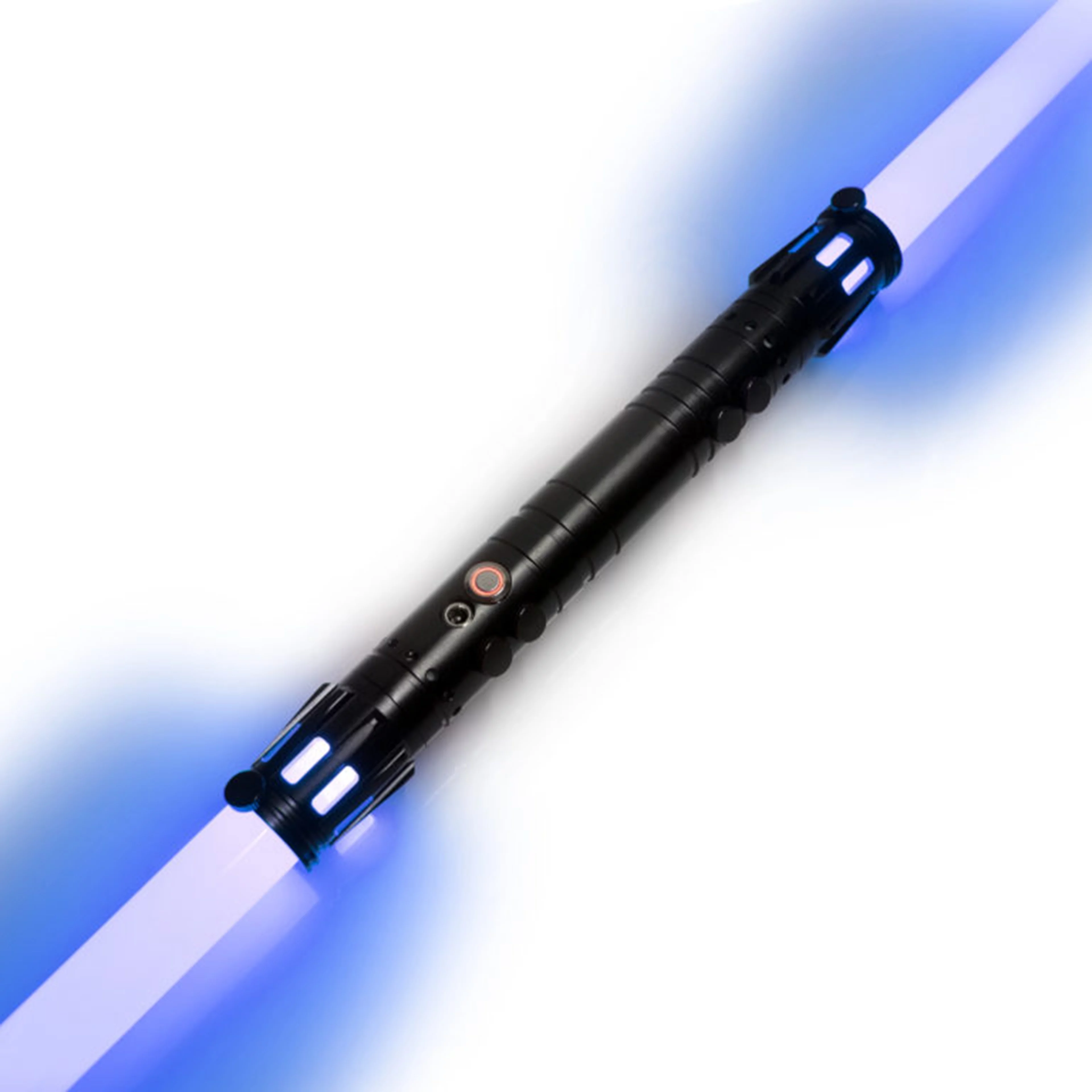 ZiaSabers DM Mini Neopixel Lightsaber with Xenopixel 2.0 Soundboard - Realistic Metal Black Hilt Star Wars Lightsaber