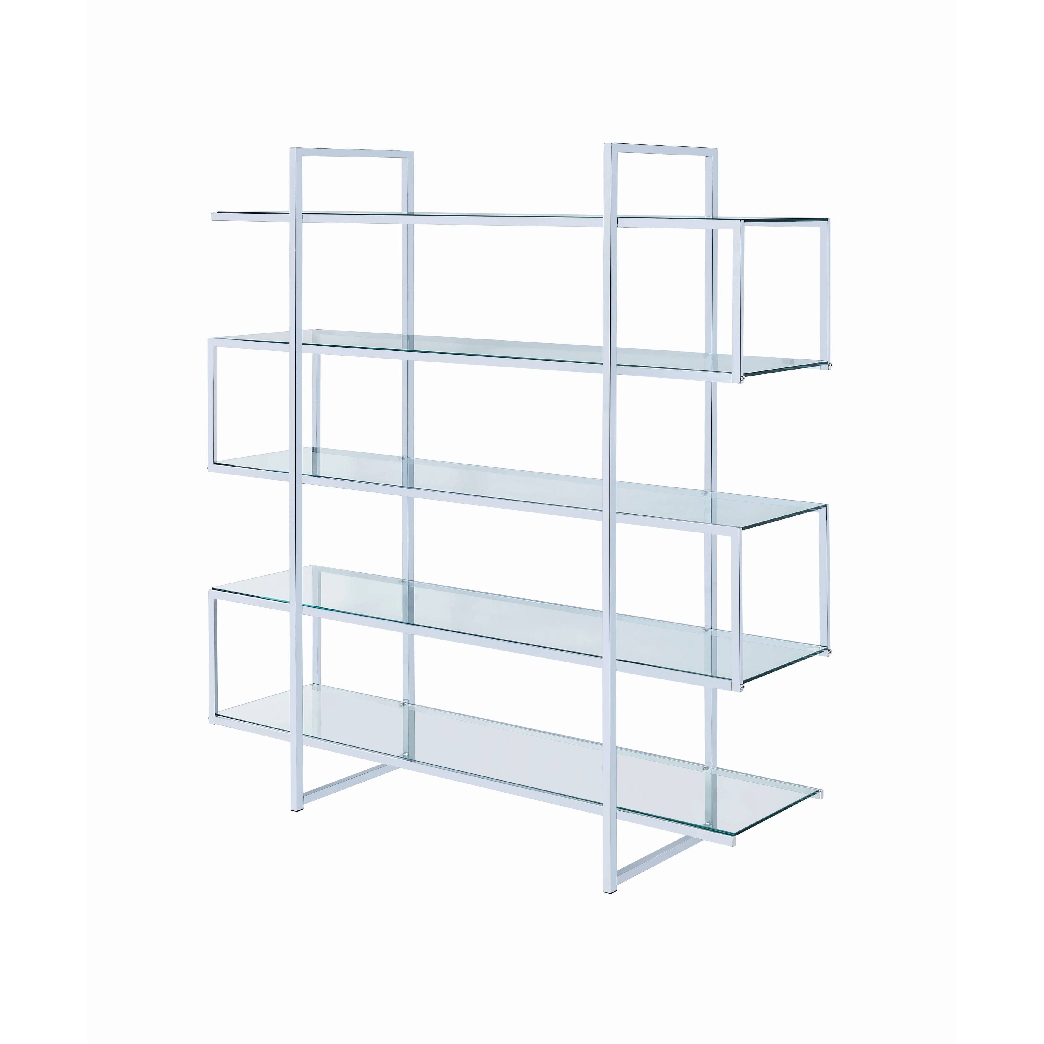 Coaster Chrome and Black Bookcase 801306