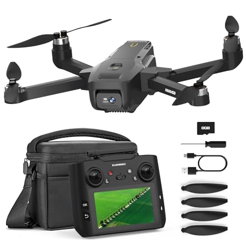 GPS Drone with Camera Adults, 4.5 Inch LCD Screen RC, 32G SD Card with Professional GPS, FPV Drones with Auto Return Follow Me for Beginner