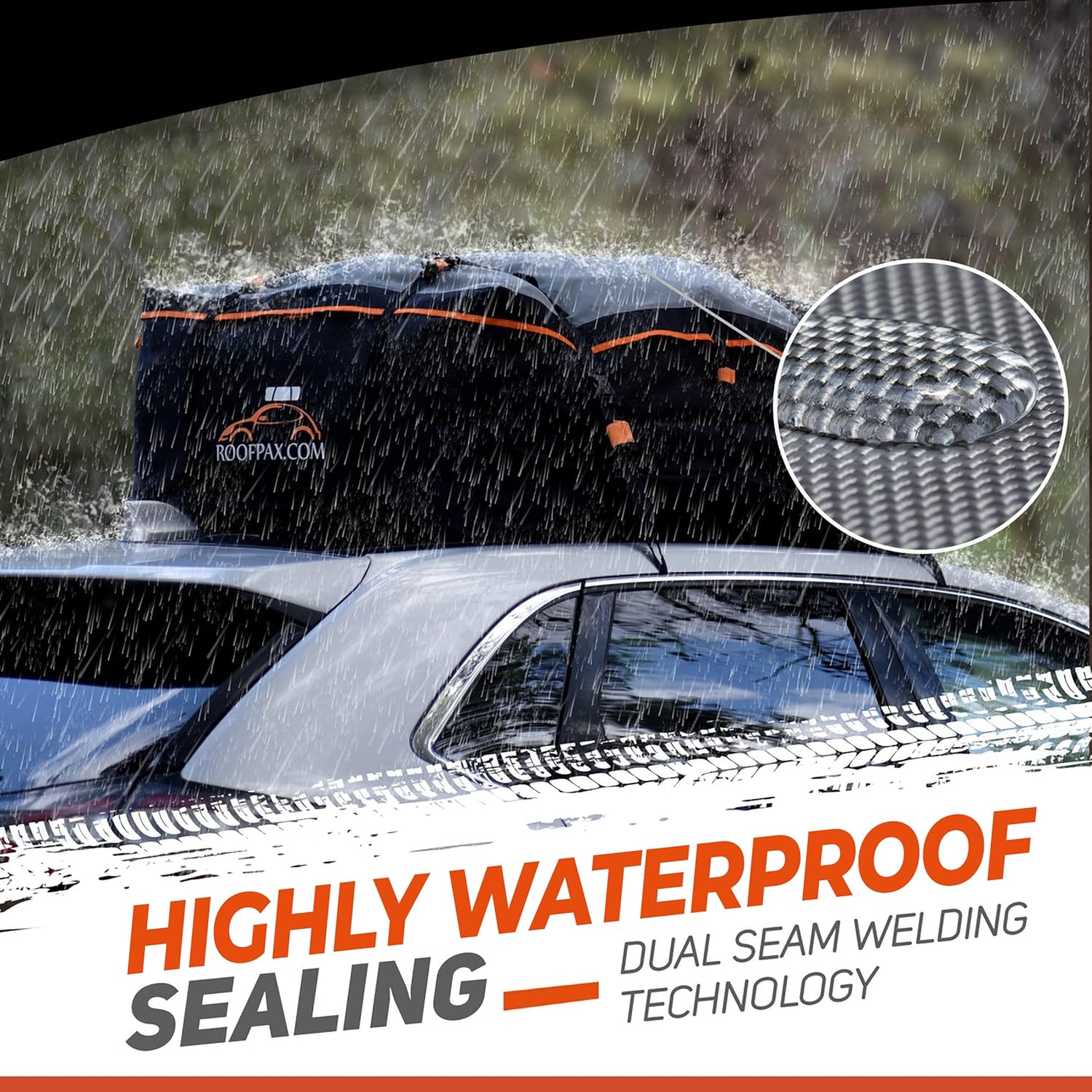 RoofPax Car Roof Bag & Rooftop Cargo Carrier. 19 Cubic Feet. Waterproof Excellent Military Quality Car Top Carrier. Heavy Duty RoofBag. Fits All