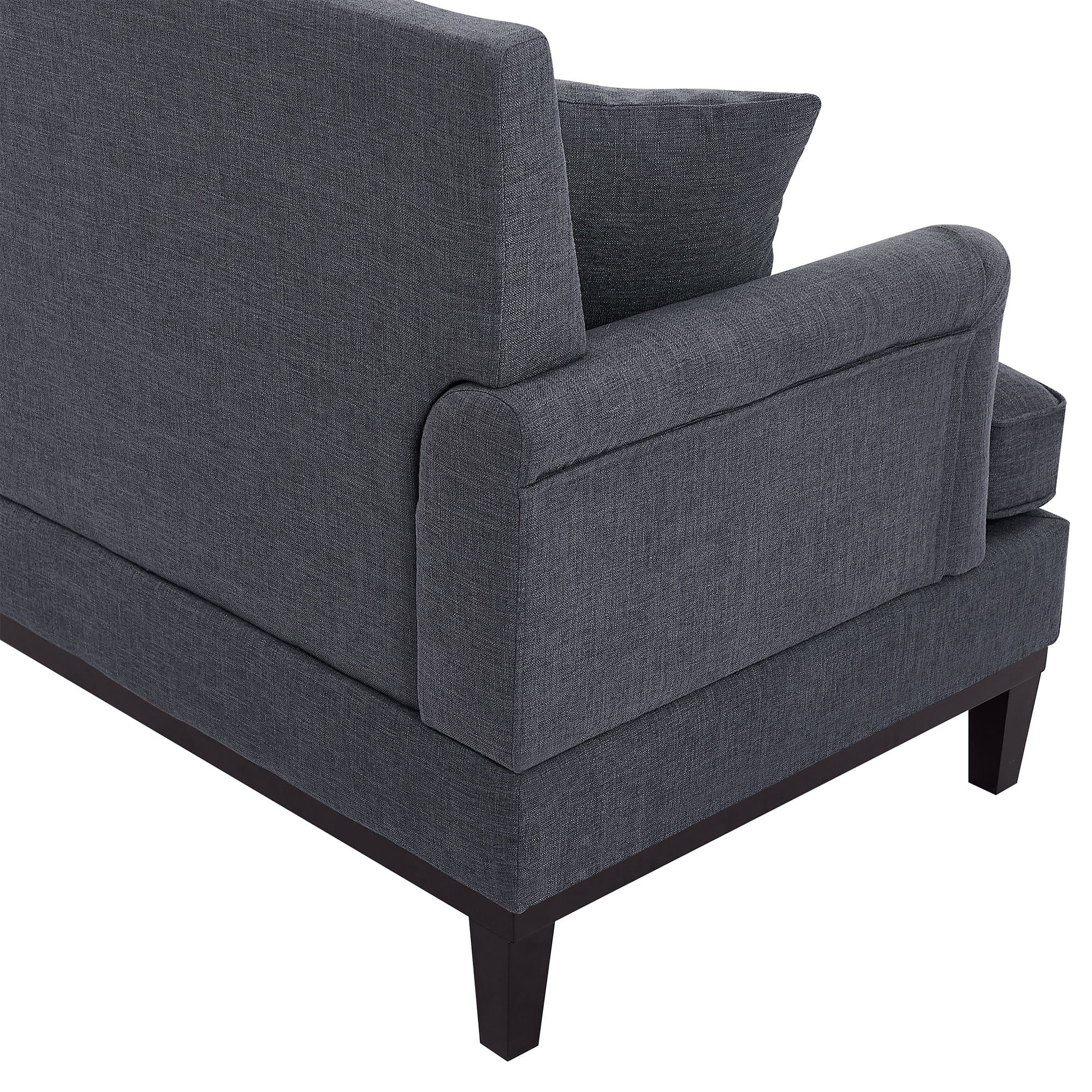 Churanty Modern Loveseat Sofa Upholstered Couch with 2 Pillows,Love Seats for Small Spaces Office Apartment,Grey